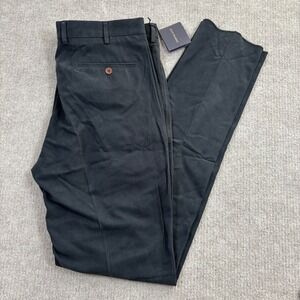 Scott Barber Black Silk Cotton Trousers Dress Pants Men's Size 36‎ NWT